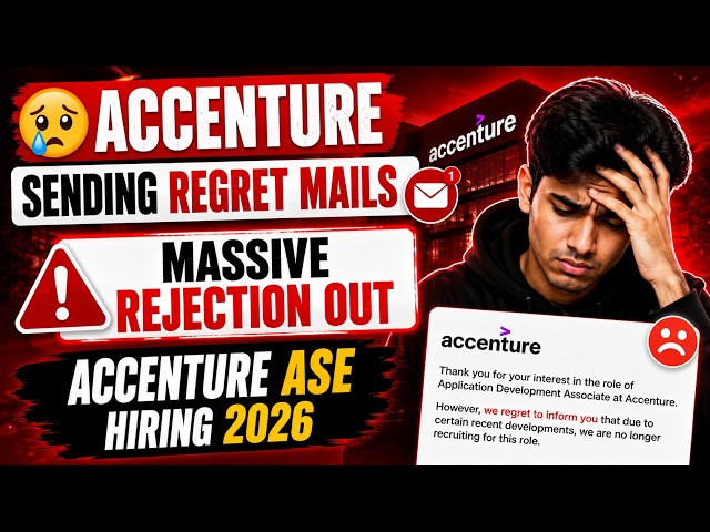 😢Accenture Sending Regret Mails | Massive Rejection Out | Accenture ASE Hiring 2026