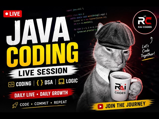 🔴 Learn Java from Scratch | Coding Live with Rai Codes