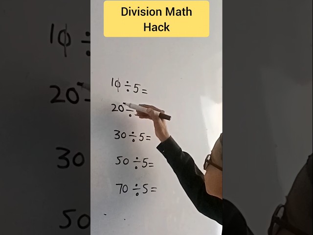 Divide Any Number by 5 Instantly! 🧠 Fast Math Hack #shorts #math #mathtricks