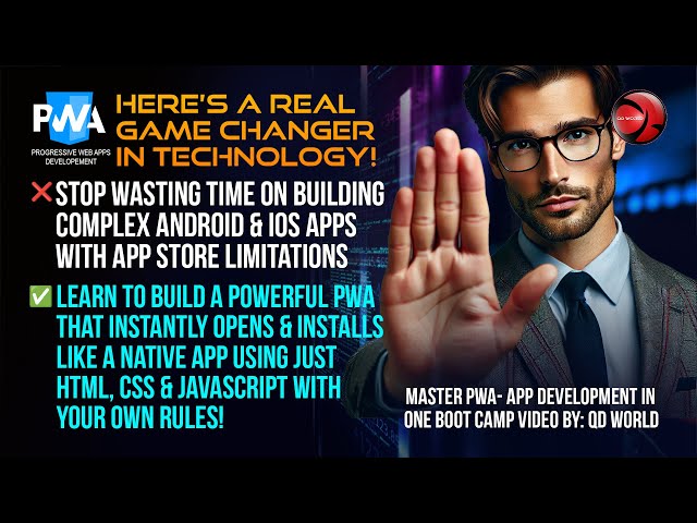 (PWA) Progressive Web App  Development Course | Build PWAs from Scratch | Full Bootcamp Tutorial