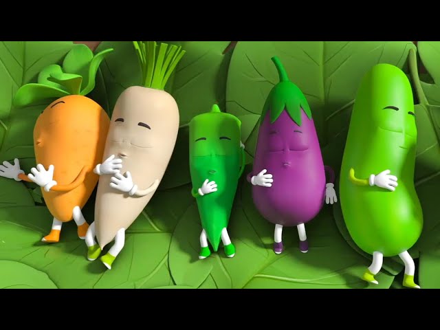 Ten In The Bed Vegetables, Nursery Rhymes and Counting Songs for Kids