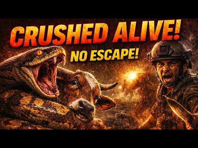 Giant Python Attacks Innocent Cow 🐍🐄 | Brave Army Rescue Team Saves Life | #WildlifeRescue #Pytho