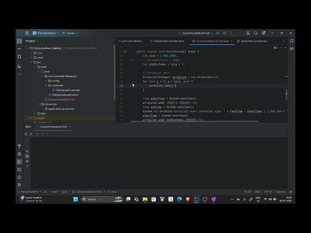difference between isertion in a linkedlist vs in a arraylist