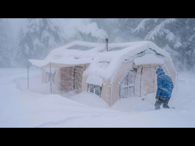 2 Days Surviving the Snowstorm by Camping in Heavy Snow | Extreme Off Grid Winter