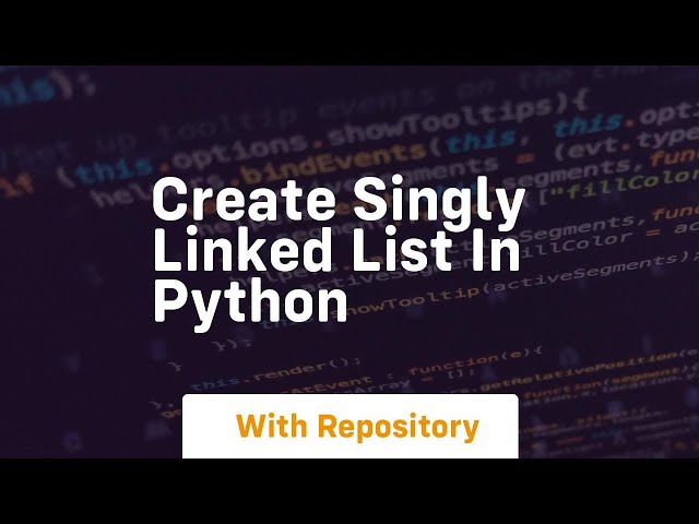 create singly linked list in python