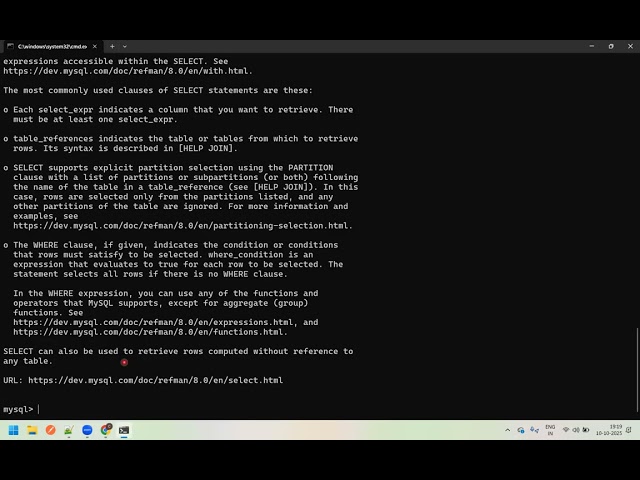 10 Oct 2025 Session 2 Video 1 SQL