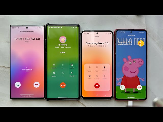 Incoming Call Samsung Galaxy S24 Ultra + Samsung S24 Ultra + Samsung Note 10 + LG Wing