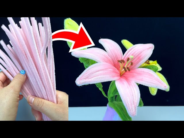 Pipe Cleaner Crafts: Tutorial to create a beautiful lily!