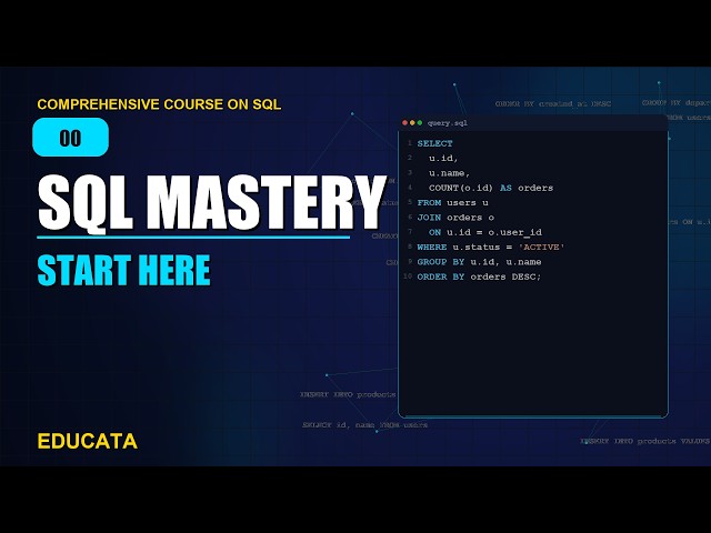 0. SQL Course Introduction | Comprehensive Course on SQL