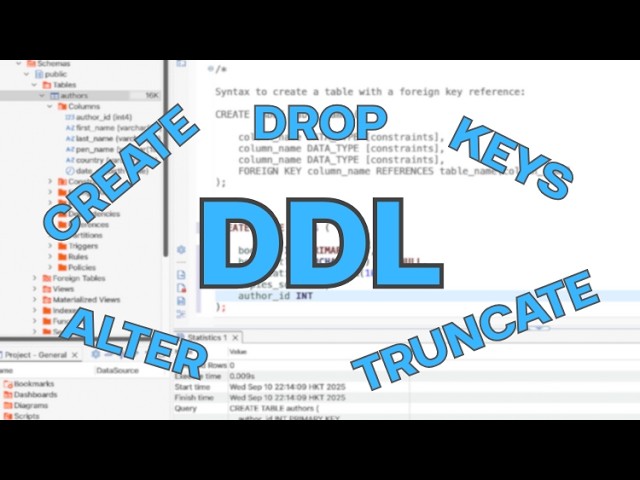 Essential SQL: Data Definition Language Tutorial - Create, Modify and Delete Tables
