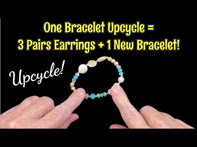 UPCYCLED Beaded BRACELET into EARRINGS | Jewelry Making DIY Fun