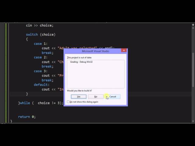 Do While Loop with Menus