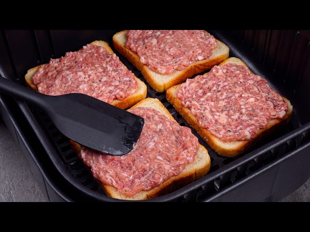 I Put Ground Beef on Bread in the Air Fryer… and THIS Happened!