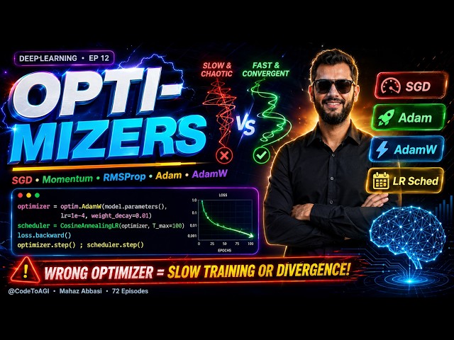 Optimizers Explained — SGD vs Momentum vs Adam vs AdamW (When to Use Each)