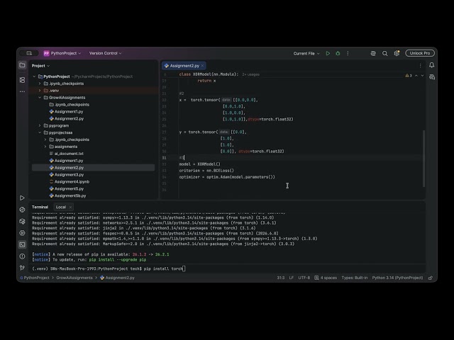 🧠 Neural Network from Scratch: XOR Classifier | PyTorch