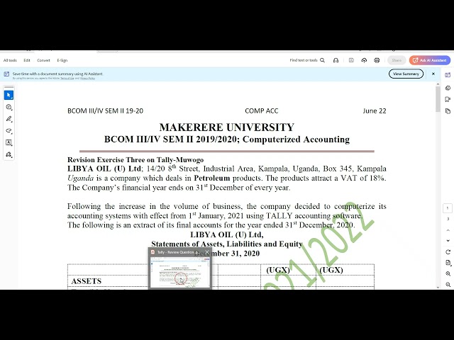Tally Practical Accounting: Full Cycle Tutorial @Makerere 