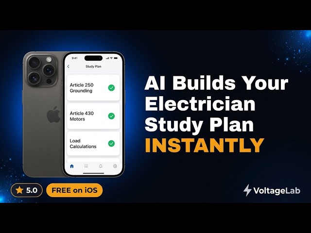 This Free App Builds Your Electrician Study Plan Instantly | Electrician App by Voltage Lab