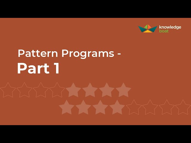 Pattern Programs - Part 1 | ICSE Computer Applications | Java & BlueJ