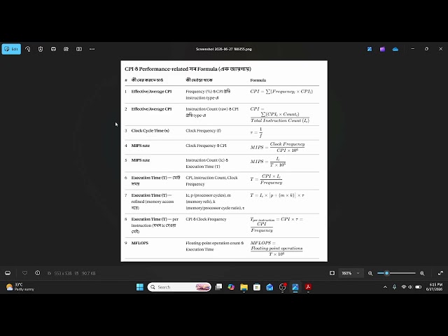 Computer Architecture (Class based on Hand NOTE)