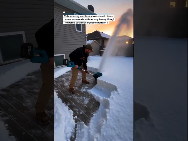 Snow Removal Made Easy! ❄️ Cordless Electric Snow Shovel