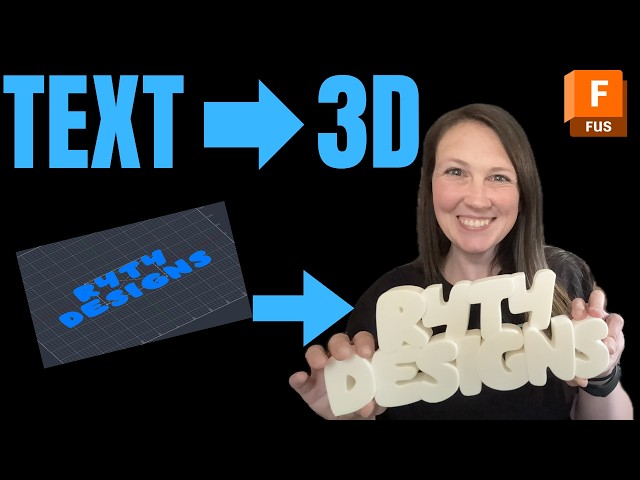 How to Turn Text Into a 3D Model in Fusion 360 | Beginner Tutorial