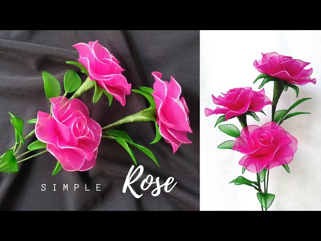 How to Make Nylon Stocking Flowers "Rose" | Simple Rose for Beginners | Tutorial Bunga Stoking Mawar