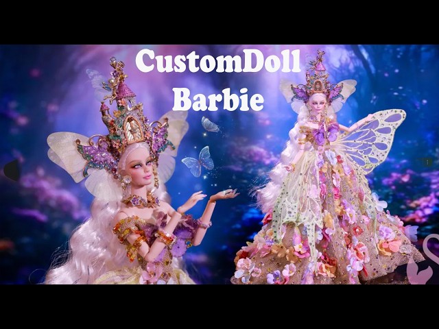 Aurorielle, Queen of the Enchanted Butterflies – OOAK Fantasy Art Doll | Spring Goddess | SangBupBe