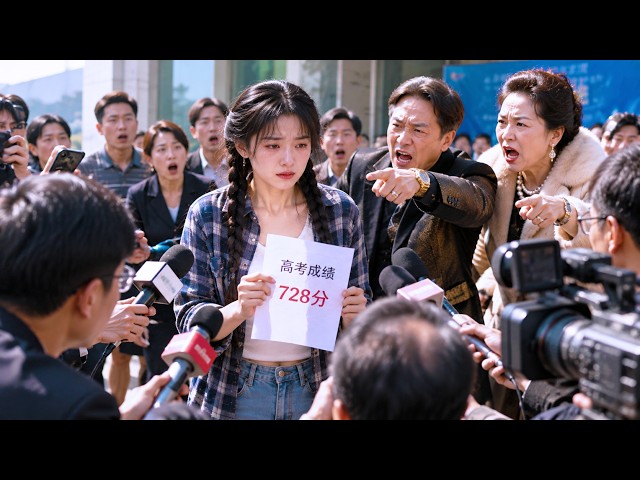 Scores out, she ranks No.1 with 728, reporters and teachers crowd home, but parents call it cheating