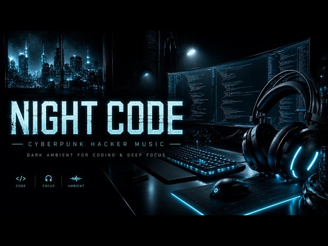 NIGHT CODE | Cyberpunk Hacker Music | Dark Ambient for Coding & Deep Focus
