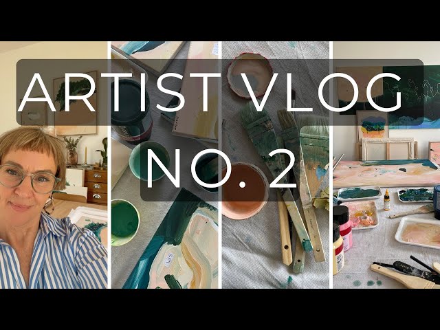 Painting over an old painting - Artist Studio Vlog 2