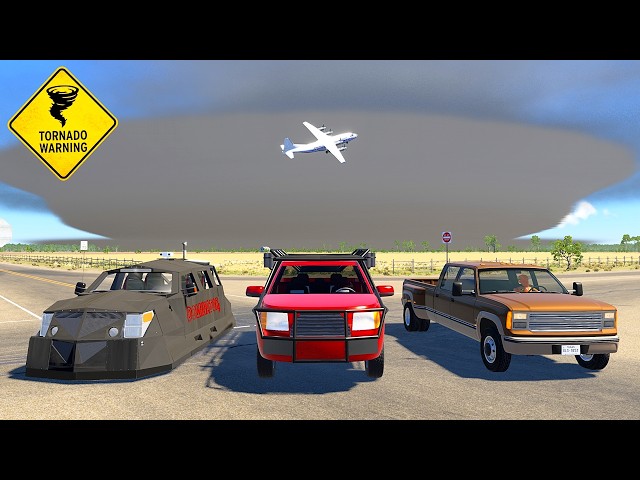 🚚CARS vs MEGA WEDGED TORNADO🌪▶️ BeamNG Drive