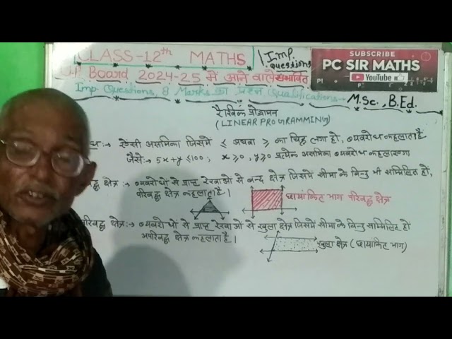 Class 12 maths # linear programming #imp. facts #by pc sir