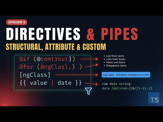 Angular Directives & Pipes Explained (Structural, Attribute, Custom) | Episode 9 | 2026