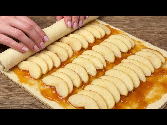 Amazing puff pastry trick! Just 2 apples and an incredible dessert is ready in 5 minutes 🍎