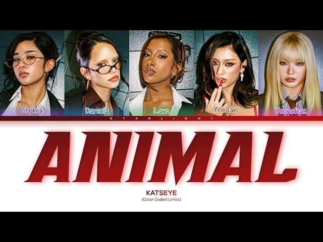 KATSEYE 'Animal' (Color Coded Lyrics)