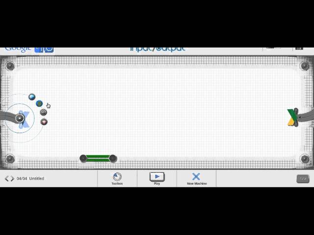 Google Input/Output Machine 2012 Shortest Solution - Android Ball