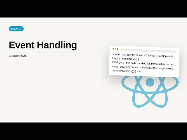 React JS + Redux - Web development basic Series: Event Handling