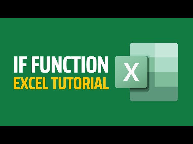If Function in MS Excel | Excel Tutorial