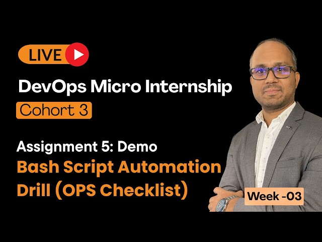 Linux For DevOps - Assignment 5 Demo — Bash Script Automation Drill (OPS Checklist)