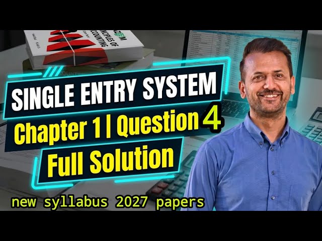 Single Entry System | solution  Question 4 Accounts from Incomplete Records | I.com part 2  class 12