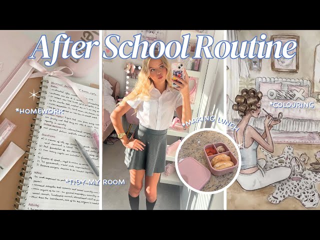 AFTER SCHOOL ROUTINE 📚 homework | making lunch | tidy my room