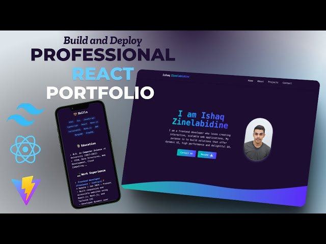 Build a Stunning React & Tailwind CSS Portfolio – Full 3-Hour Course! #ReactPortfolio