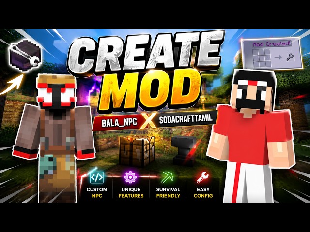 🔴 Create Mod With @Bala_Npc | Minecraft Livestream|  SodaCraftTamil