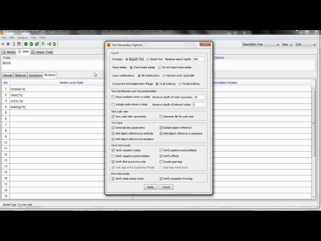 MISTA: Model-based test code generation for a Java program