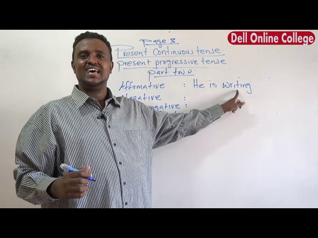Lesson 2: Grammar:  Present continuous tense Part II
