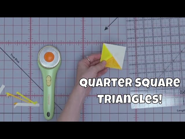 How to Piece Two at a Time QUARTER Square Triangles Quilting Tutorial