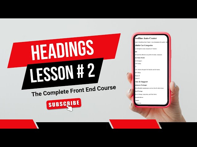 Frontend Lesson # 2: HTML Headings