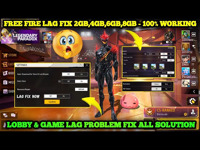 Lag Problem Fix In Free Fire New Trick 100% Working | Lag Solve Kaise Kare For 2gb 3gb 4gb 6gb RAM