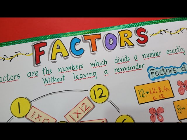 How to make Factors TLM | Easy DIY Teaching Learning Material | Factors Chart Making for Classroom