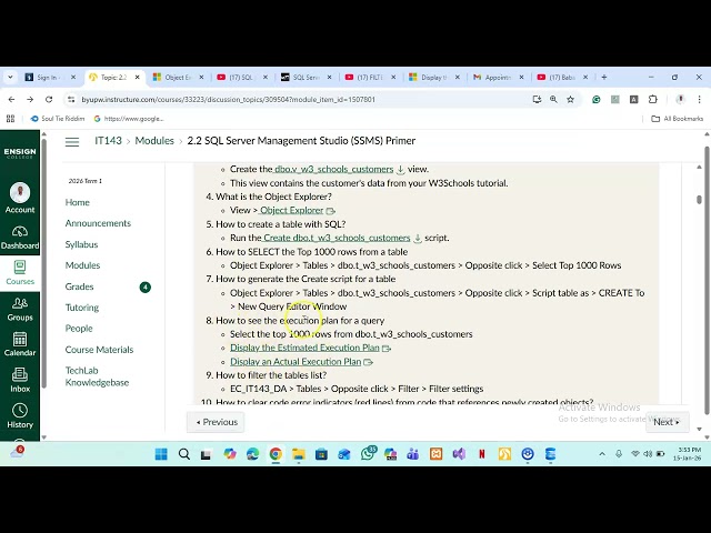 2.2 SQL Server Management Studio (SSMS) Primer